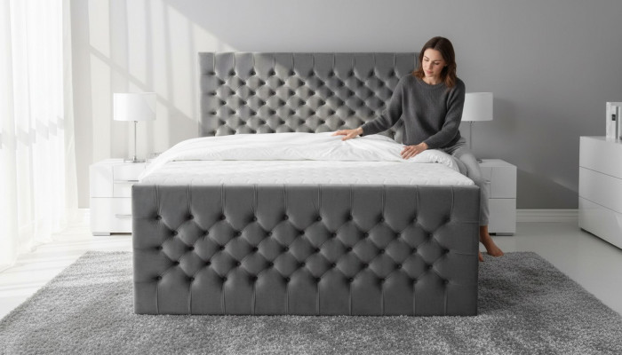 Luksusowa Sypialnia Łóżko Podkładka Design Luksusowe Dwuosobowe łóżko Hotelowe 160x200cm