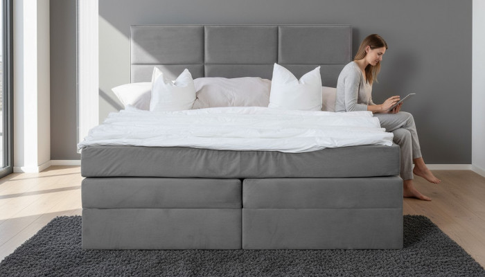 Łóżko podwójne Łóżko tapicerowane z tkaniny Design Luxury Meble Rama łóżka 180x200