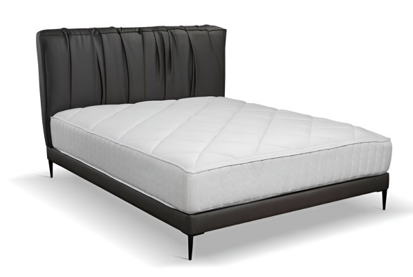 Szare Podwójne łóżko Podkładka do łóżka Podstawa łóżka Design Elegant Material Bed