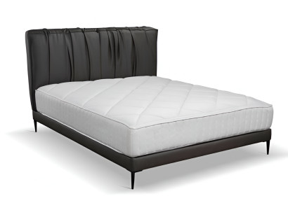 Szare Podwójne łóżko Podkładka do łóżka Podstawa łóżka Design Elegant Material Bed