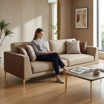 Design Sofa Kanapa Podkładka 3 miejsce do siedzenia Sofy Kanapy Siedziba Ustawić Materiał 240cm