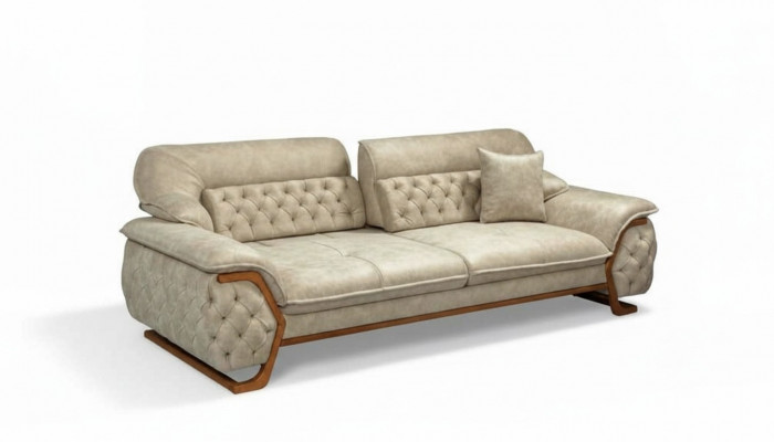 Chesterfield Regulowana Z powrotem Sofa Trzyosobowa Luksusowa Kanapa Meble