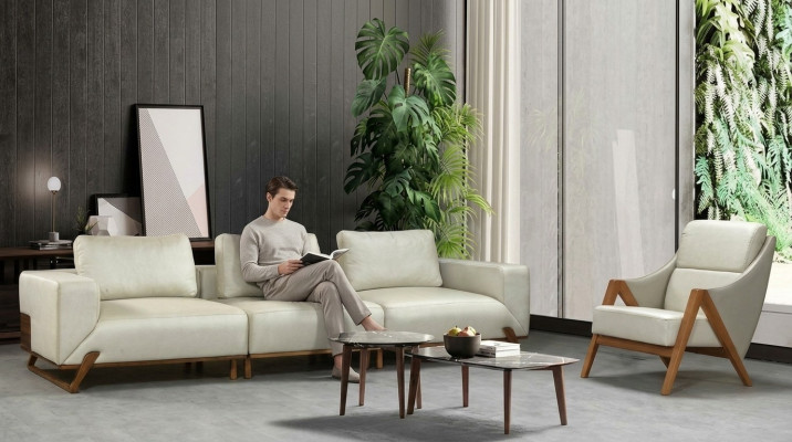 Zestaw sofowy 3+1 miejsce do siedzenia 3 Fotel Obcios Materiał Zestaw do salonu 3 sztuki