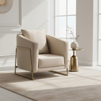 Fotel 1 miejsce siedzące Włókienniczy Lounge Podkładka Luxury Siedziba Relaks nowy salon