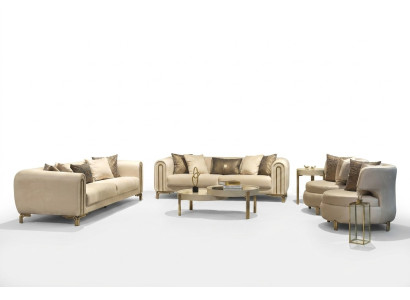 Zestaw sofowy 3+3+1 miejsce do siedzenia poduszka na siedzisko kanapa zestaw design sofa nowa 4 sztuki. Materiał