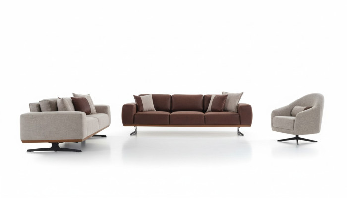 Luksusowy Zestaw sofowy 4+3+1 miejsce do siedzenia Nowoczesne Meble Couch Zestaw Sof do Salonu