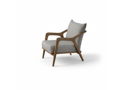 Fotel Nowoczesny Design Meble do Salonu Jasnoszary Kolor Luksusowy Styl