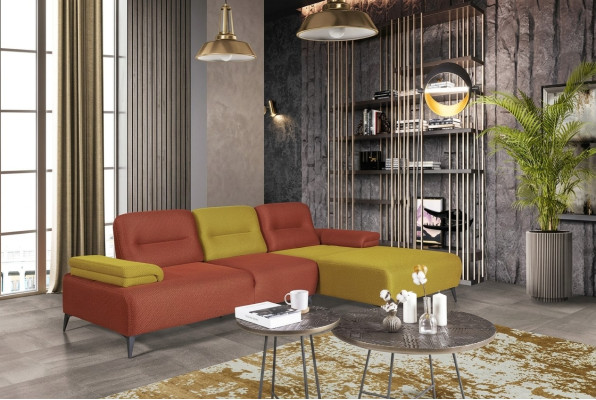 Dwukolorowa kanapa Narożnikowa w kształcie litery L, designerska sofa do salonu, nowoczesne kanapy