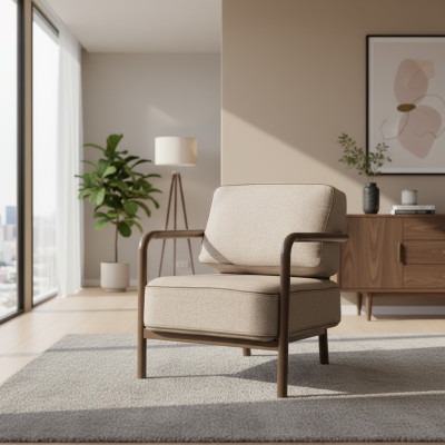 Nowoczesne beżowe designerskie podłokietniki do salonu Fotel Fotel Fotel
