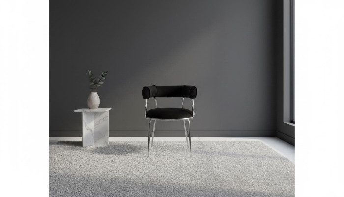 Designerski stołek barowy czarny Luksusowa jadalnia z metalową ramą Krzesła