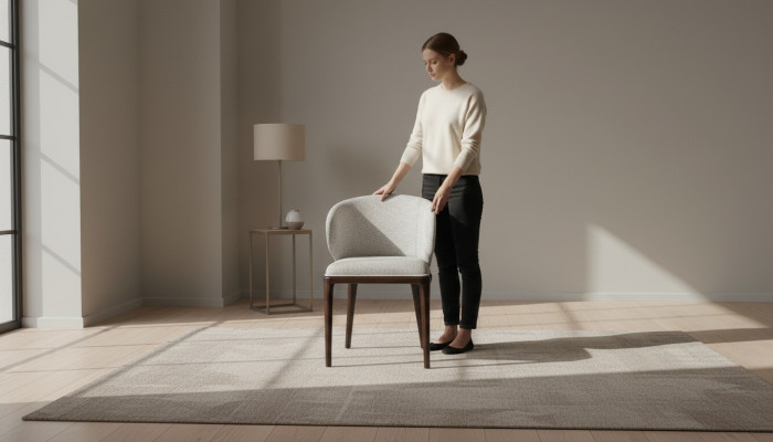Ekskluzywne Szare Krzesło jadalnia Nowoczesne Designerskie Krzesło Tapicerowane Krzesła