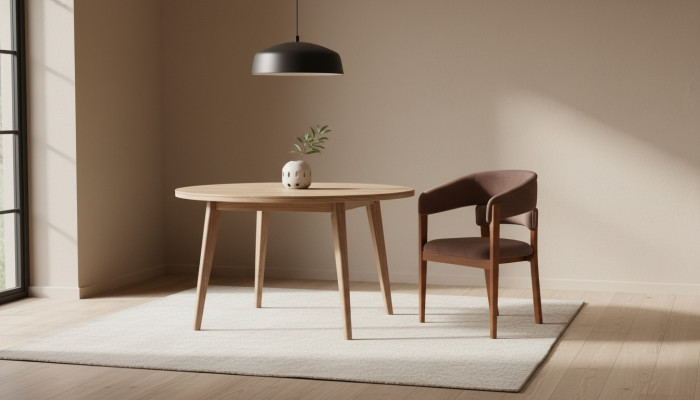 Brązowe designerskie krzesła do jadalni Krzesło krzesło tekstylne designerskie drewniane nóżki