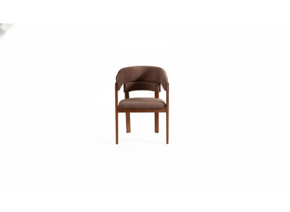Brązowe designerskie krzesła do jadalni Krzesło krzesło tekstylne designerskie drewniane nóżki