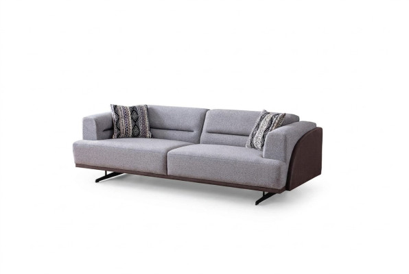 Szare Nowoczesne 3-miejsce do siedzenia Podkładka Living Room Couches Luksusowe Sofy Noble
