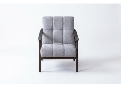 Designerskie szare meble Fotel do salonu Luksusowa drewniana rama Nowość