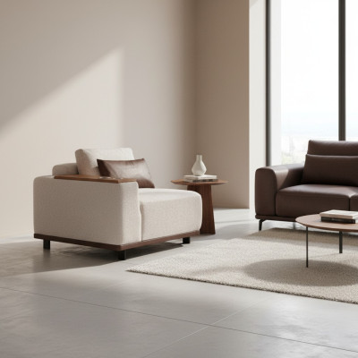 Beżowa designerska sofa modułowa Narożne sofy w kształcie litery L kanapy do salonu Meble Nowość