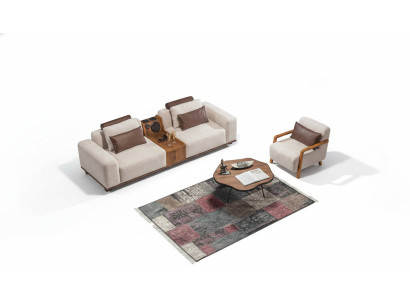 Beżowa Ekskluzywna 2-miejsce siedzące Sofa do salonu Sofa Nowoczesna Dwuosobowa