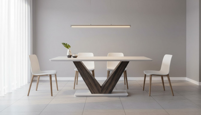 Designerski Stół obiadowy Nowoczesne meble w jadalni White Exclusive Nowość