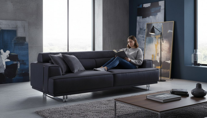 Sofa 3 miejsce do siedzenia Nowoczesne Meble Biały Salon Luksusowe Designerskie Meble 235cm