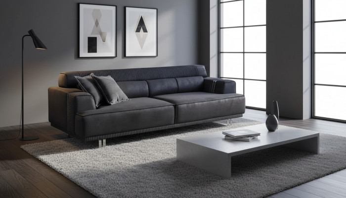 Sofa 3 miejsce do siedzenia Nowoczesne Meble Biały Salon Luksusowe Designerskie Meble 235cm