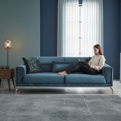 Nowoczesna Sofa 3 miejsce do siedzenia Luksusowe meble Green Design w kanapach do salonu 235cm