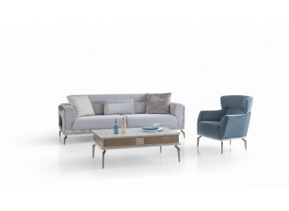 Zestaw do salonu Ustaw Grupa mebli sofa kanapy stolik kawowy 3-częściowy