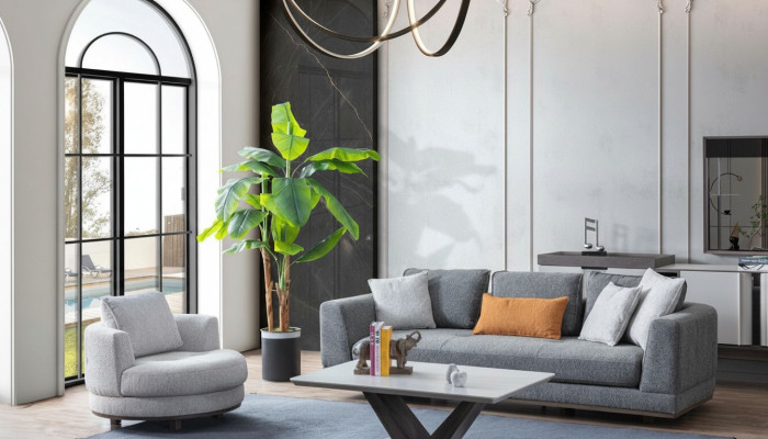 Luksusowy Zestaw sofowy Kanapa Podkładka Zestaw Sofa Kanapy 3-częściowy. stolik kawowy