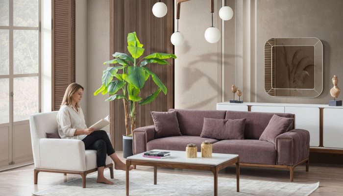 Zestaw do salonu 3+1 miejsce do siedzenia stolik kawowy Zestaw sofowy Fotel Modern Design