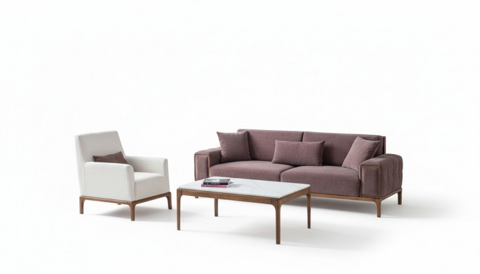 Zestaw do salonu 3+1 miejsce do siedzenia stolik kawowy Zestaw sofowy Fotel Modern Design