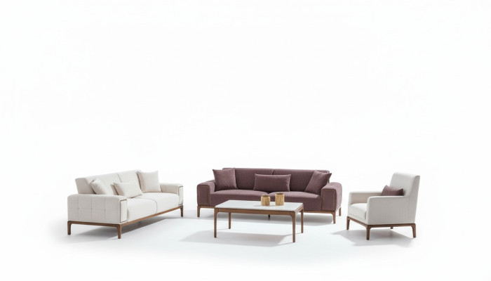 Zestaw sofowy 3+3+1 miejsce do siedzenia + stolik kawowy Zestaw 4-częściowy Podkładka Meble Sofa Couch