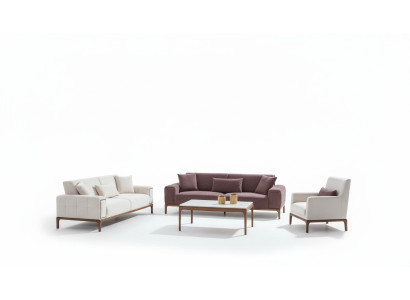 Zestaw sofowy 3+3+1 miejsce do siedzenia + stolik kawowy Zestaw 4-częściowy Podkładka Meble Sofa Couch