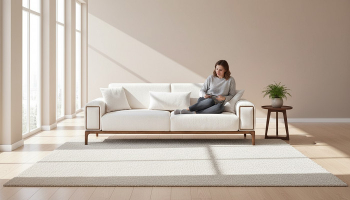 Sofa 3 miejsce do siedzenia Nowoczesne Meble Biały Kolor Salon Luksusowy Trzyosobowy
