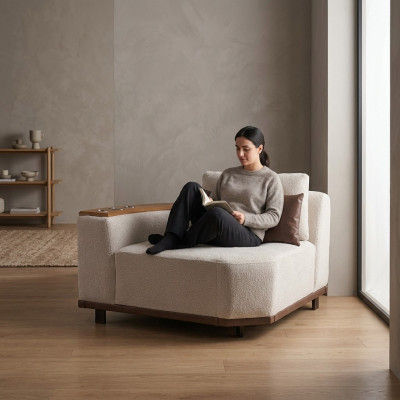 Beżowa designerska sofa modułowa Narożne sofy do salonu Luksusowe podkładki do kanap