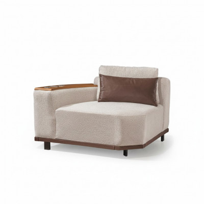 Beżowa designerska sofa modułowa Narożne sofy do salonu Luksusowe podkładki do kanap