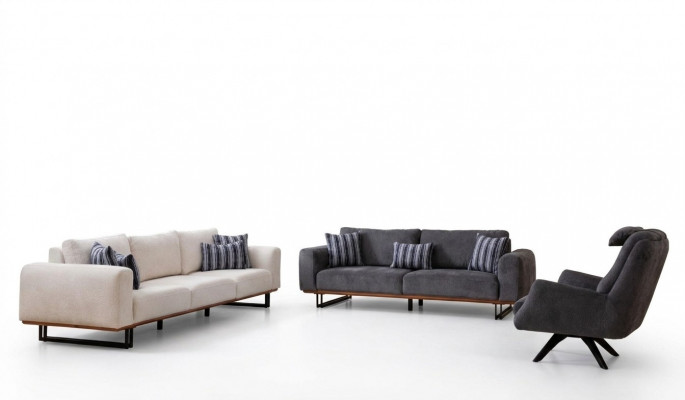 Design Zestaw sofowy zestaw do salonu Modern Obcios 4+3+1 Siedziba 3-częściowy.