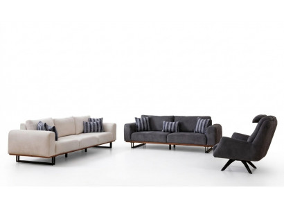 Design Zestaw sofowy zestaw do salonu Modern Obcios 4+3+1 Siedziba 3-częściowy.