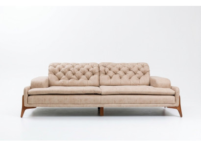 Nowoczesna Sofa 3 - miejsce siedzące Designerska Beżowa Kolor Style 240 cm Salon Beżowy Sofy