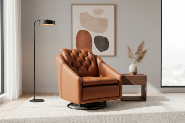 Nowoczesny Fotel Salon Pomarańczowy Meble Designer Lounge Club 75x90