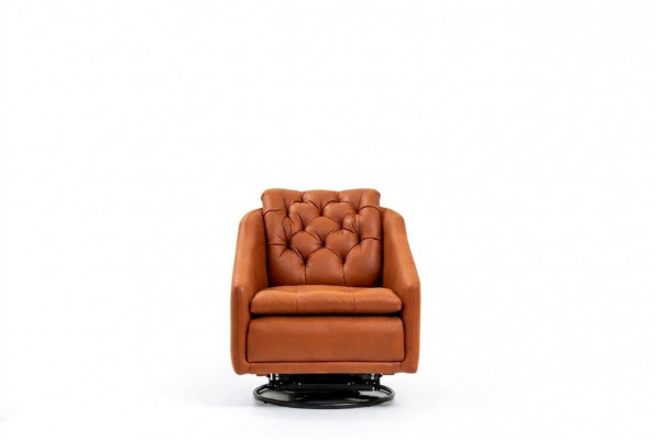 Nowoczesny Fotel Salon Pomarańczowy Meble Designer Lounge Club 75x90