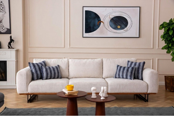 Designerska 4 miejsce do siedzenia Sofa Nowoczesne Meble Biały Kolor w stylowym salonie