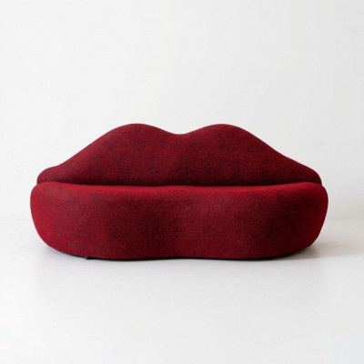 Designerskie 3 miejsce do siedzenia, sofa Czerwony Kolor w kształcie stylowych poduszek na siedziska z ustami