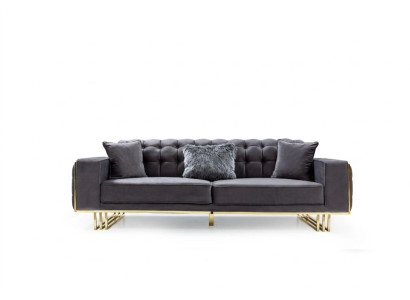 sofa Luksusowe Meble Salon Stopy 240cm Kanapa Sofy Kanapy 3 miejsce do siedzenia