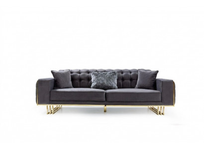 sofa Luksusowe Meble Salon Stopy 240cm Kanapa Sofy Kanapy 3 miejsce do siedzenia