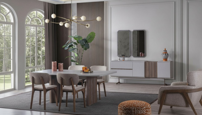 zestaw do jadalni zestaw do jadalni Grupa Tabela Krzesła 8-częściowy. Grupa restauracyjna Modern Meble