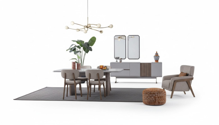 zestaw do jadalni zestaw do jadalni Grupa Tabela Krzesła 8-częściowy. Grupa restauracyjna Modern Meble