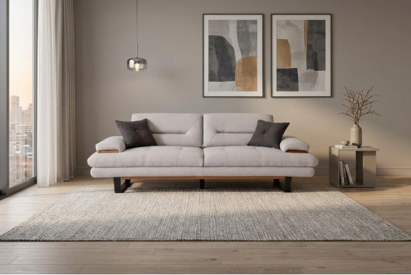 Luksusowa Sofa 3 miejsce do siedzenia Meble Salon Designerskie Kanapy 238cm Sofy