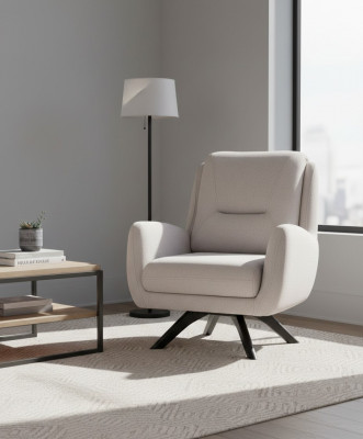 Fotel Nowoczesne Białe Meble do Salonu Włókiennicze Luxury Design Meble Lounge Club