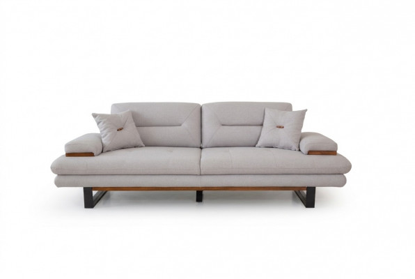 Designerska Szara Sofa 3 Siedziba Nowoczesne Meble w Salonie 238cm Kanapy