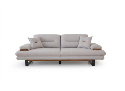 Designerska Szara Sofa 3 Siedziba Nowoczesne Meble w Salonie 238cm Kanapy