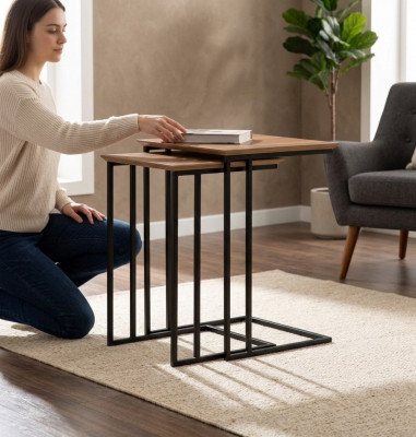 Pokój dzienny 2x Stolik Tabela Design Meble Luksusowe Meble Nowoczesne